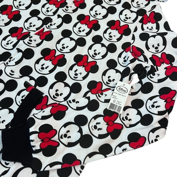 Disney Minnie & Mickey Hooded Onesie Women’s/Teen Small Cozy Lounge Jumpsuit NWT - Picture 4 of 9